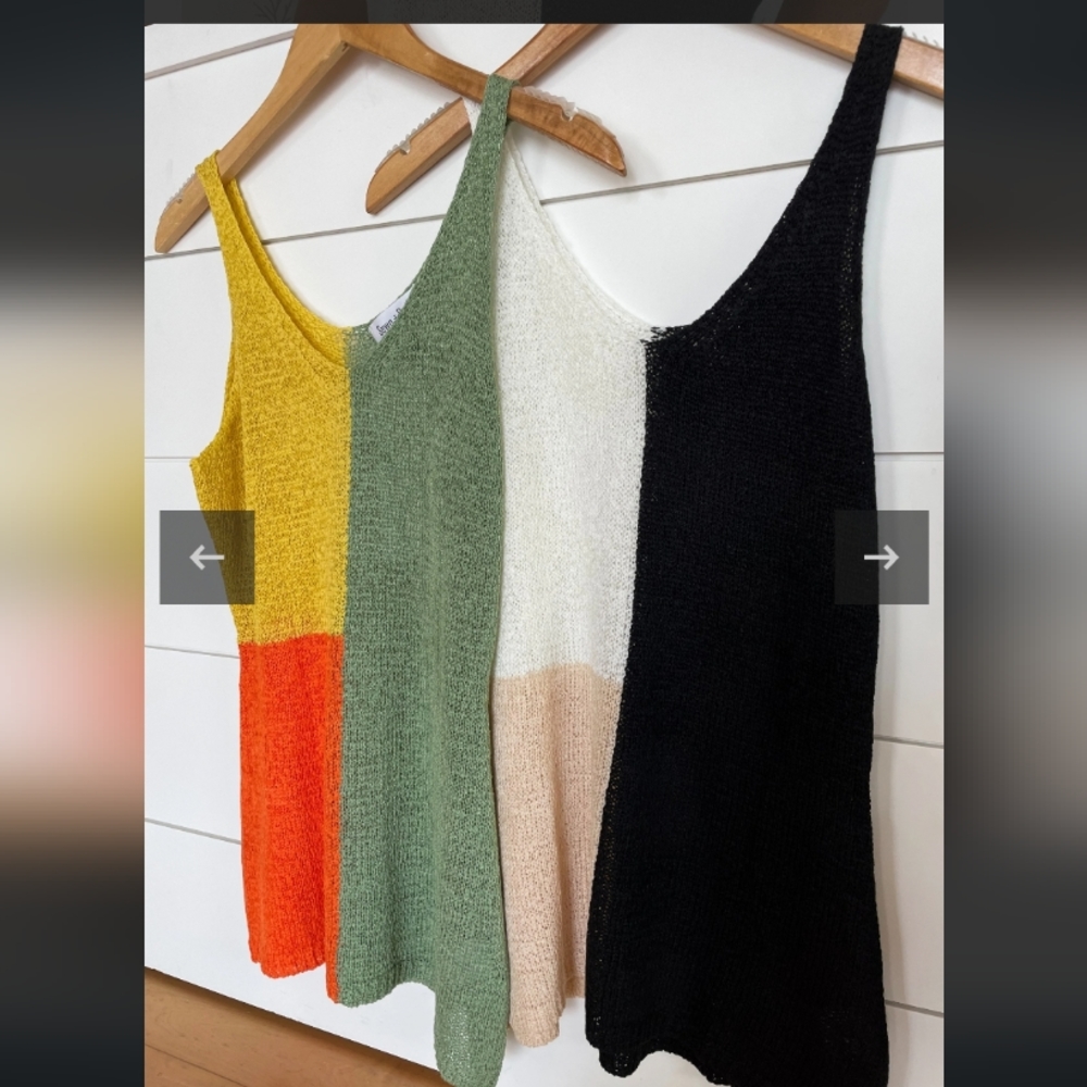 💗3/$20 Color Block Sleeveless Sweater Knit Top